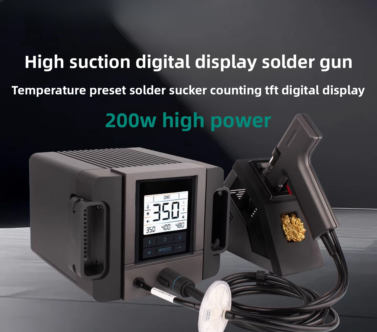 Desoldering Pump Electric Vacuum Station - مضخة كهربائية لإزالة اللحام بقوة 200