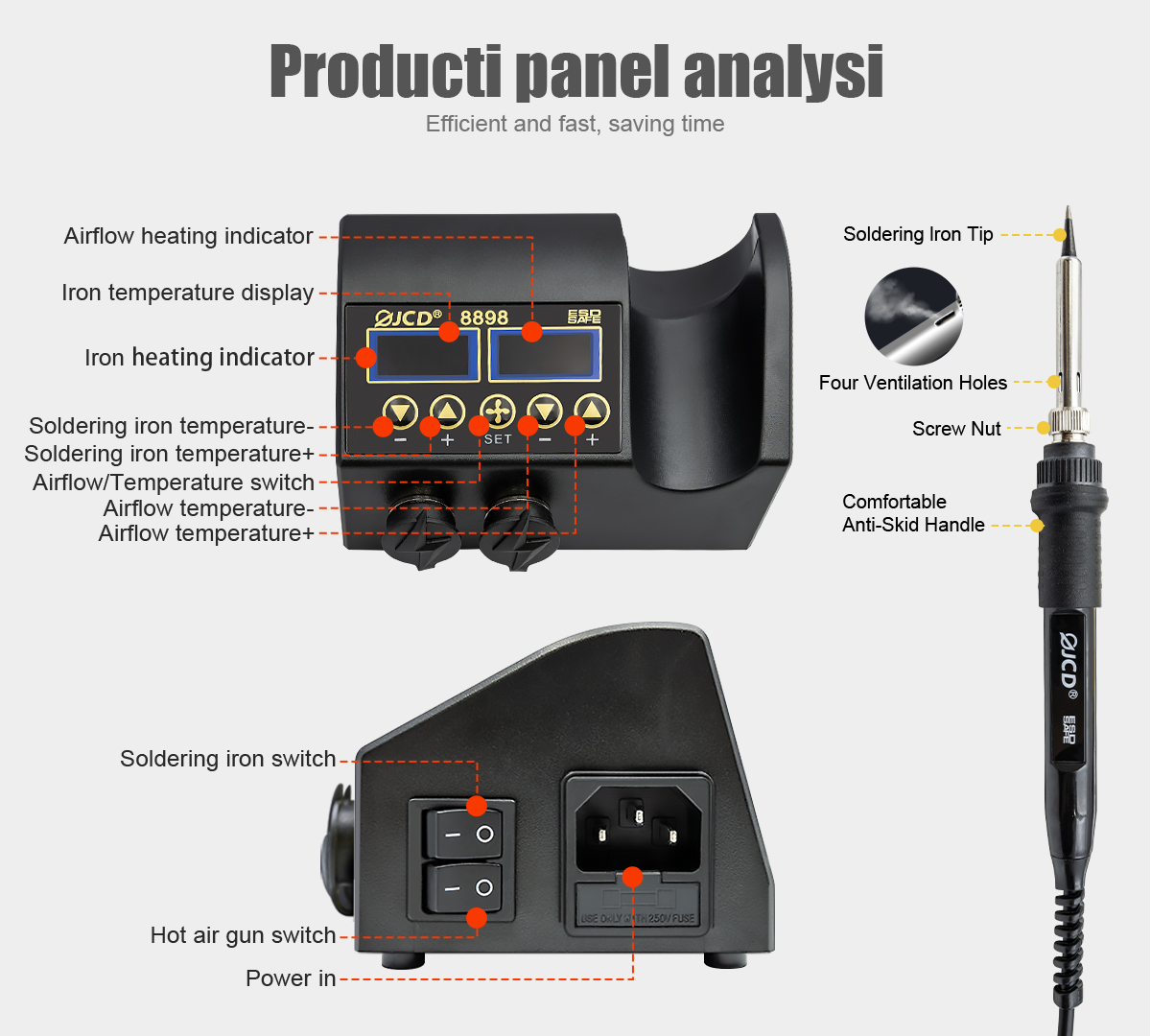 2 في 1 750 واط محطة لحام LCD ش - مراجعة 2 In 1 Soldering Rework Station 750W وسعره