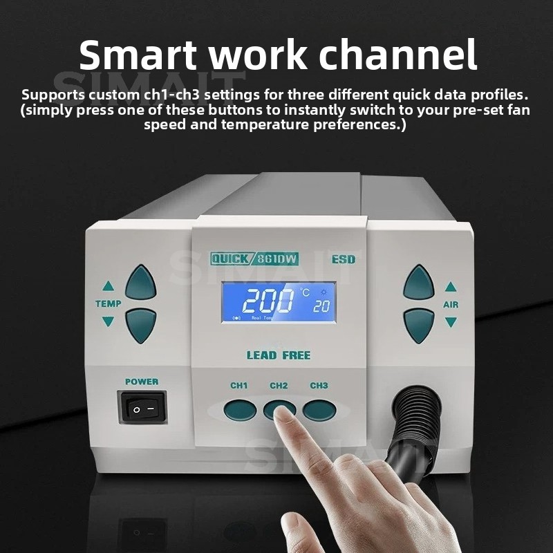 محطة إعادة العمل بالهواء الساخ - مراجعة Hot Air Rework Station 861Dw وسعره
